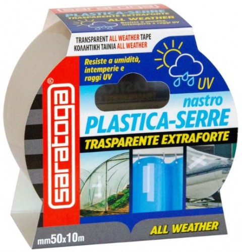 NASTRO ADES.PLASTICA-SERRE TRASP. MT.10X50   